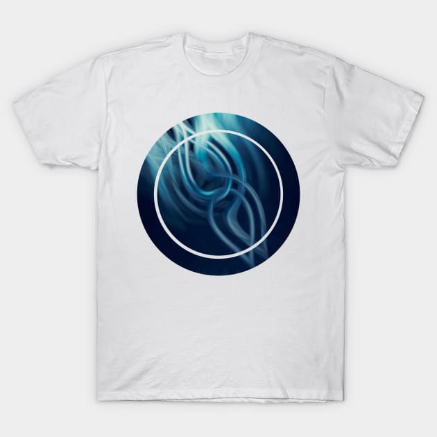 blue fire - abstract digital artwork T-Shirt by DyrkWyst